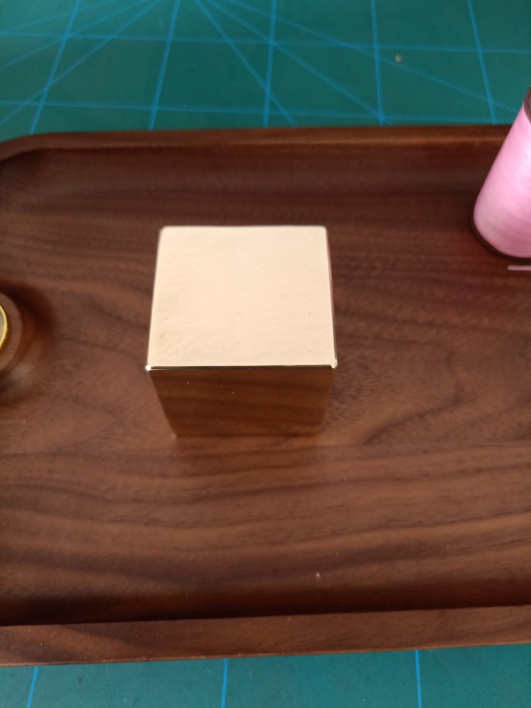 Square solid brass weight