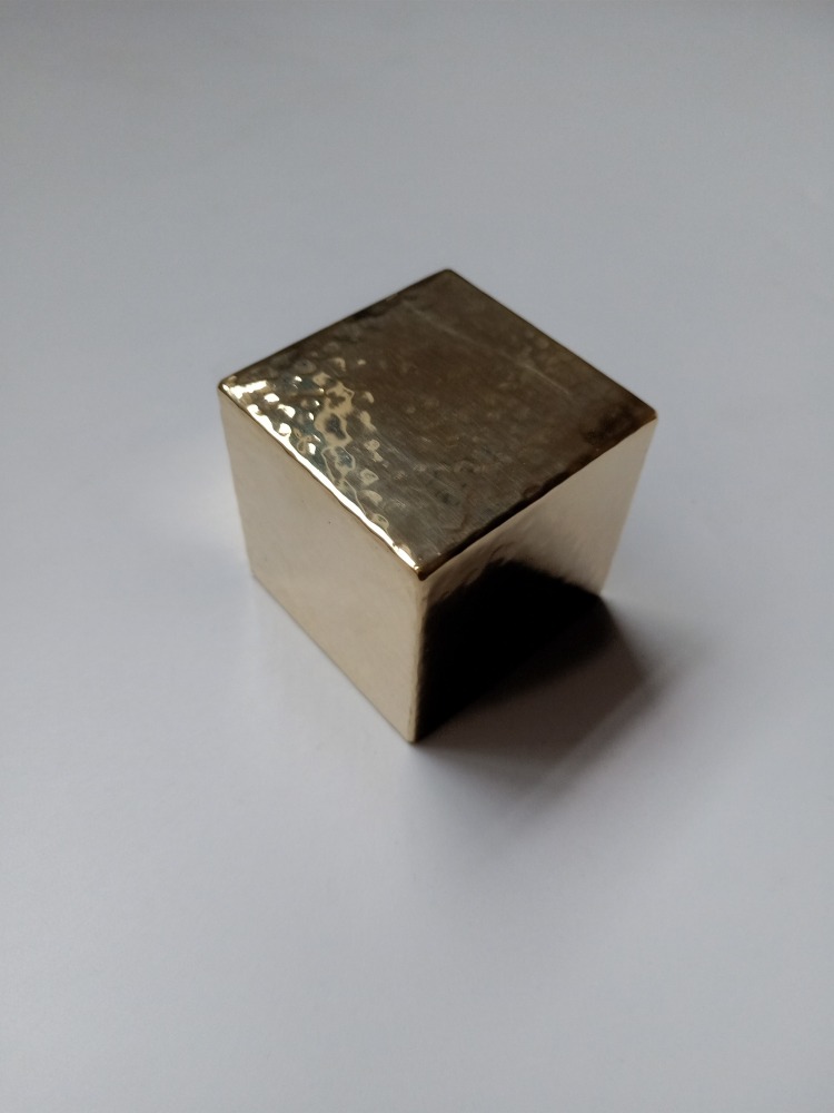 Square solid brass weight