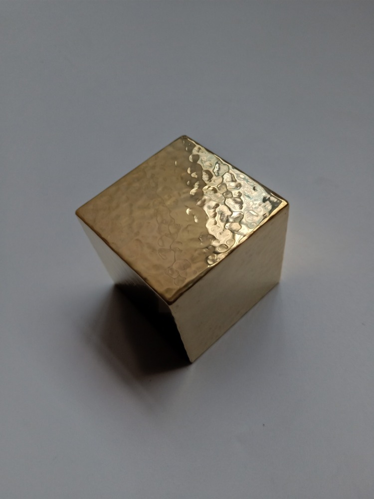 Square solid brass weight