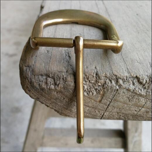 Custom made solid brass belt buckle