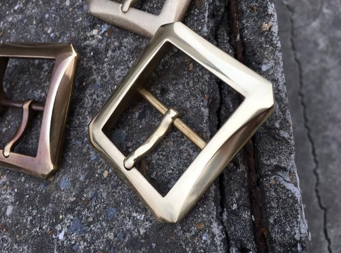 Handmade custom made solid brass buckle