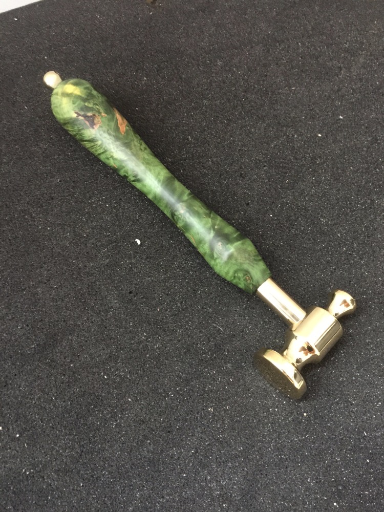 KL Custom Made Stabilized Handle Brass Hammer