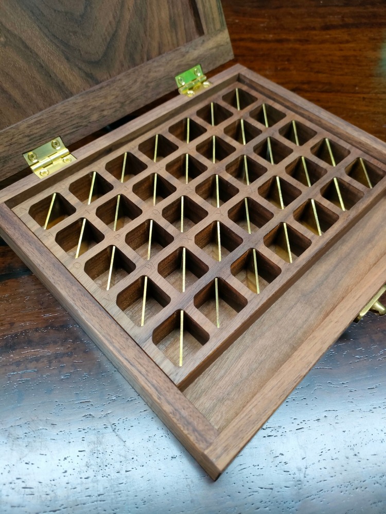 Walnut Alphabet Stamp Box for Kingsley\Franklin