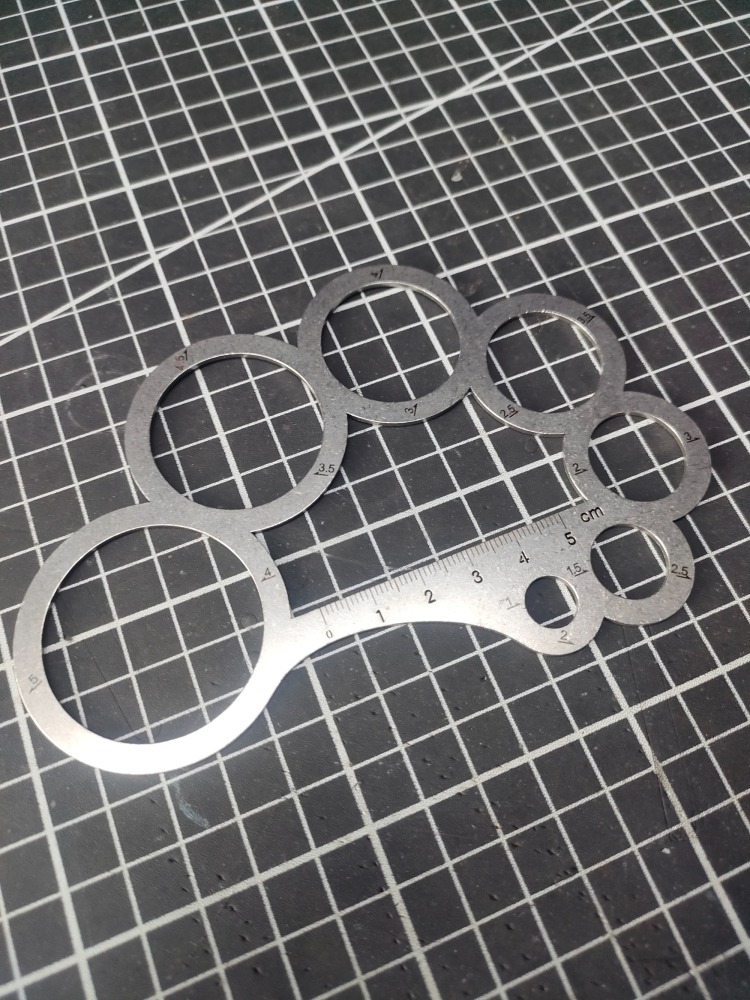 Stainless steel radius&ruler jig
