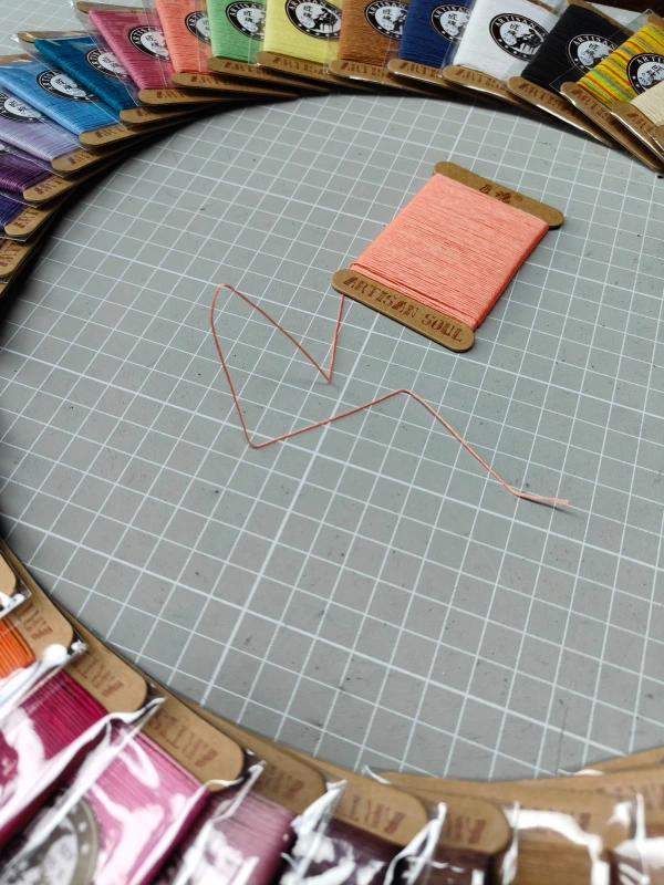 Small piece wax round thread