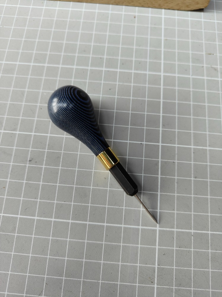 Blue handle awl