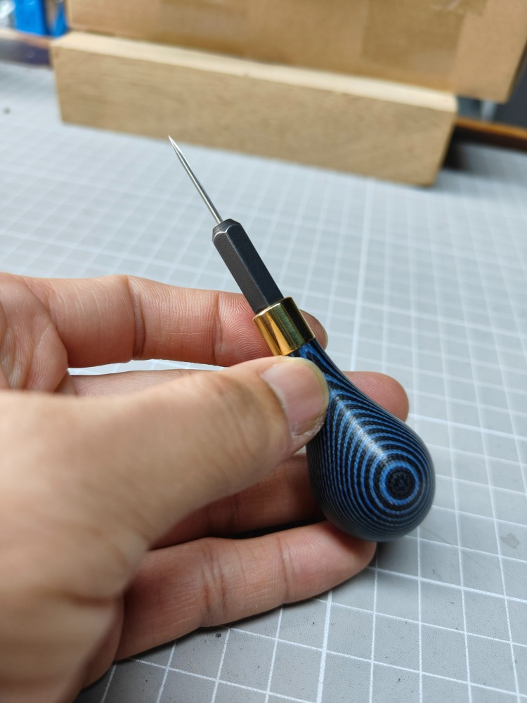 Blue handle awl