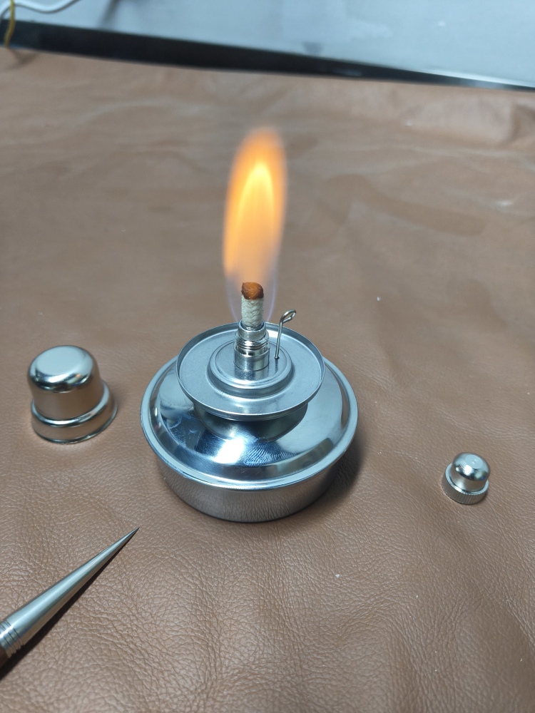 Adjustable height alcohol burner  304 stainless steel