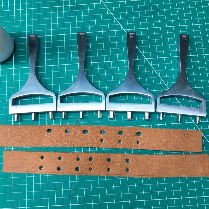 Belt Strap Hole Punch in row with 3 tips