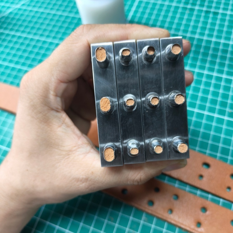 Belt Strap Hole Punch in row with 3 tips