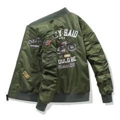 Heavy industry Embroidery Pilot jacket