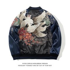 Nine-Tailed Fox Embroidered Coat Baseball Jacket