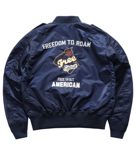 American style embroidered baseball uniform military work jacket