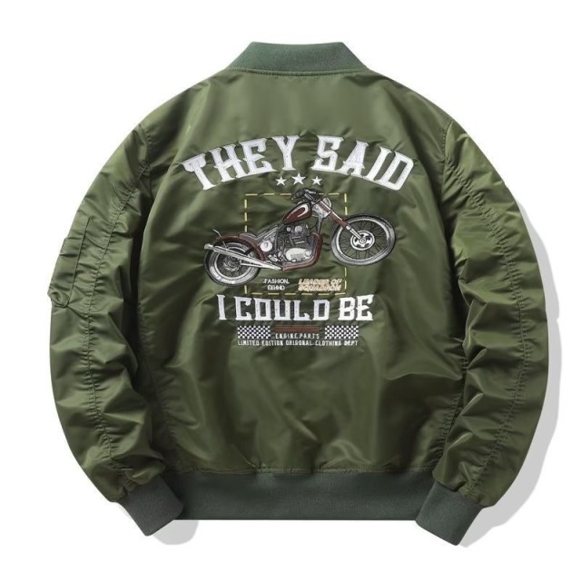 Heavy industry Embroidery Pilot jacket