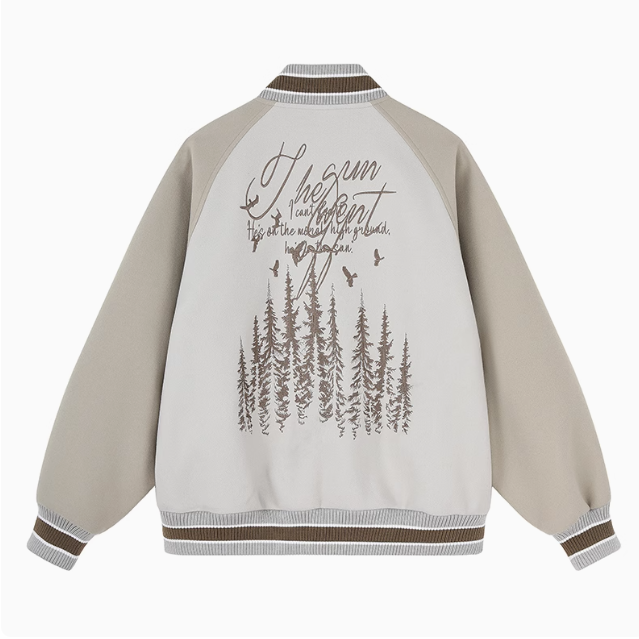 Heavy embroidery high-grade woolen baseball jacket