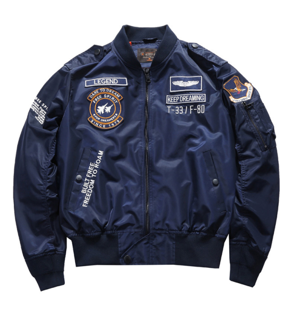 American style embroidered baseball uniform military work jacket