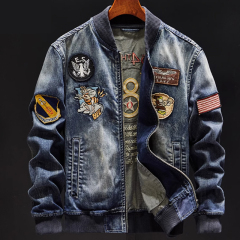 Classic embroidered denim jacket