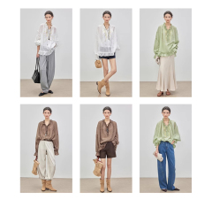 Heavy Industry Gypsophila_Anti-wrinkle ramie Tencel texture fairy ruffled rhinestone slightly see-through sun protection shirt