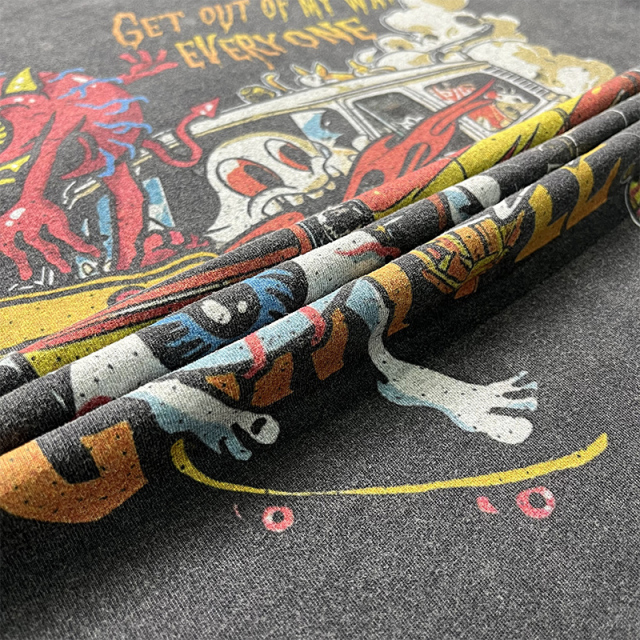 Young personality street wear trendy printed T-shirt