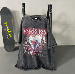 Dark anime personalized trendy brand printed T-shirt