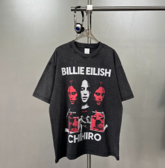 American streetwear music figure washed and distressed digital printed T-shirt