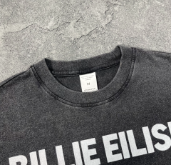 American streetwear music figure washed and distressed digital printed T-shirt