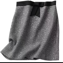 woolen autumn and winter 9063 black and white sequined short skirt