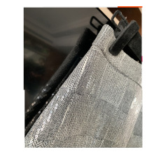 European goods heavy sequin plaid A-line skirt half-length skirt female temperament short skirt gray sequin skirt