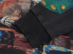 Retro American Skull Print Hoodie - Unisex Oversized Streetwear Pullover with Hood