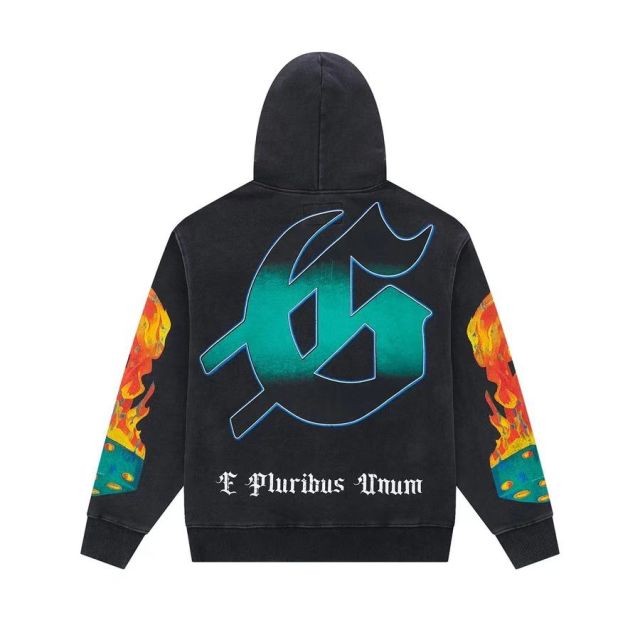 Retro American Skull Print Hoodie - Unisex Oversized Streetwear Pullover with Hood