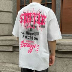 Trendy Heavyweight Cotton T-shirt for Men & Women - Summer Loose Fit Couple's American Streetwear Style Ins Fashion Short Sleeve Top