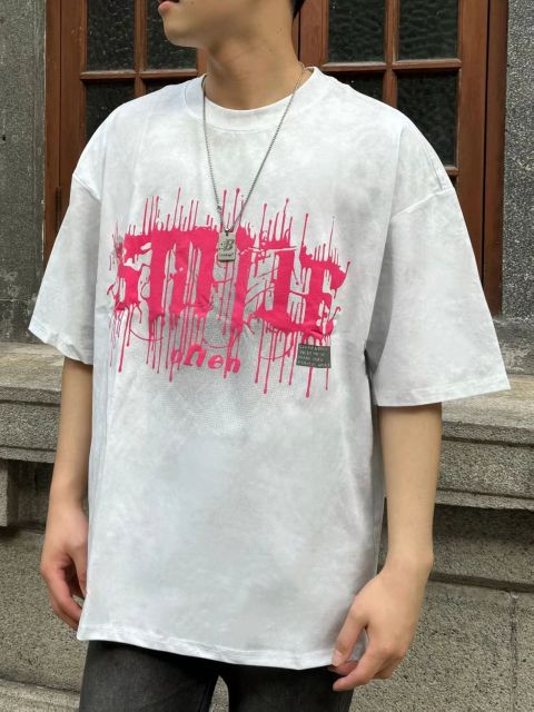 Trendy Heavyweight Cotton T-shirt for Men & Women - Summer Loose Fit Couple's American Streetwear Style Ins Fashion Short Sleeve Top