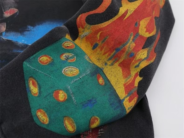 Retro American Skull Print Hoodie - Unisex Oversized Streetwear Pullover with Hood