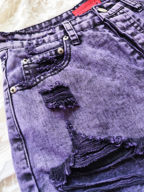 High Waisted   Frayed Hem Distressed Jean Shorts for Work & Casual Women's Denim Shorts