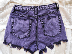 High Waisted   Frayed Hem Distressed Jean Shorts for Work & Casual Women's Denim Shorts