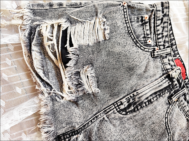 Sexy Girls Distressed Jean Shorts with Frayed Hem – Work & Casual Denim for Women