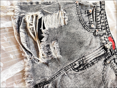 Sexy Girls Distressed Jean Shorts with Frayed Hem – Work & Casual Denim for Women