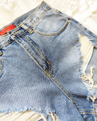 Sexy Girls  Frayed Hem Distressed Jean Shorts for Work & Casual Women's Denim Shorts