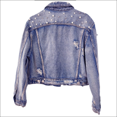 Heavy Washed Spray-Dye Denim Jacket Women's Summer Thin Retro Trendy Casual Short Top