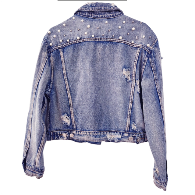 Heavy Washed Spray-Dye Denim Jacket Women's Summer Thin Retro Trendy Casual Short Top