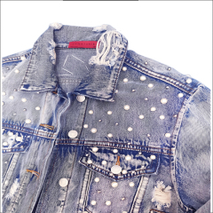 Heavy Washed Spray-Dye Denim Jacket Women's Summer Thin Retro Trendy Casual Short Top