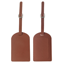 Flip Open PU Leather Luggage Tag