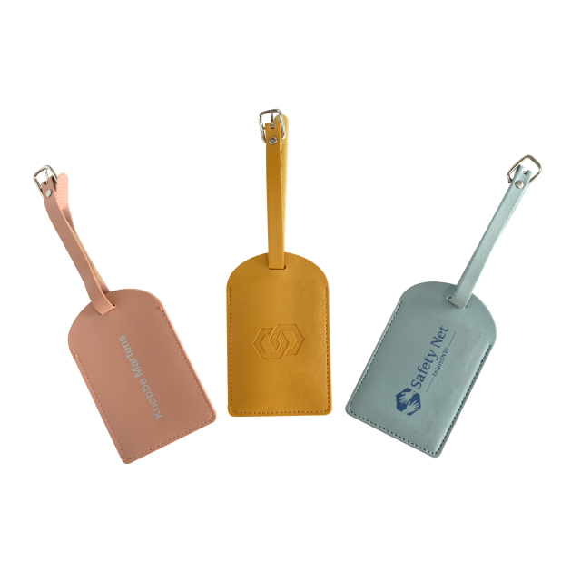 Flip Open PU Leather Luggage Tag