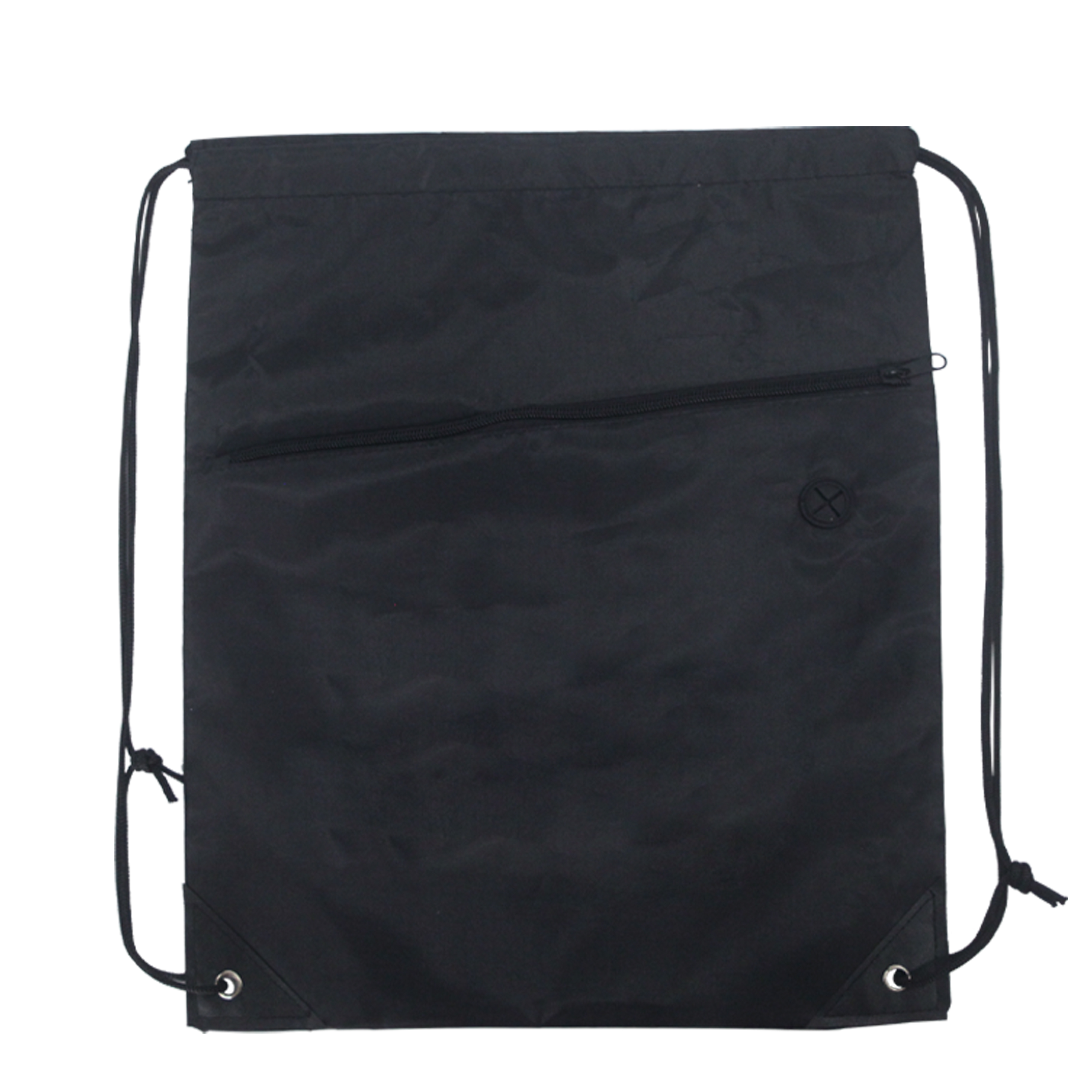 Drawstring Backpack w/Front Zipper Pocket