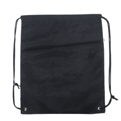 Drawstring Backpack w/Front Zipper Pocket