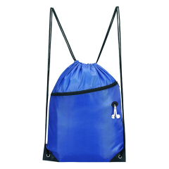 Drawstring Backpack w/Front Zipper Pocket