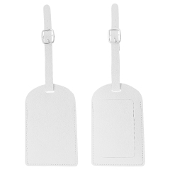 Flip Open PU Leather Luggage Tag
