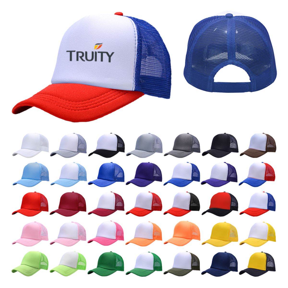 Trendy Apparel Shop XXL Oversized Trucker Cap – 5 Panel Foam Front, Mesh Back, Snapback Closure - View #6