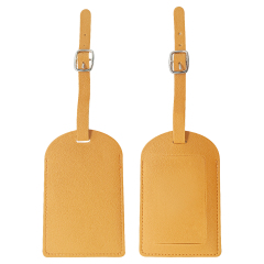 Flip Open PU Leather Luggage Tag