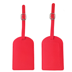 Flip Open PU Leather Luggage Tag
